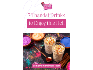 Get Ready for Holi Special Drinks from Beingmomandmore!