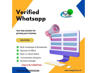 Verified Whatsapp for Marketing | Msgclub - WhatsApp business API | Verified Whatsapp