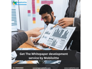 Get the Whitepaper development service by Mobiloitte