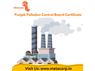 Punjab Pollution Control Board Certificate - Metacorp ITES pvt Ltd
