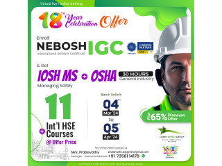 Enhance your career in Safety with the top-notch NEBOSH IGC qualification!