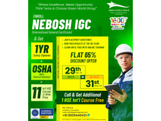 Don,t Miss Out This Offers Nebosh IGC in Pondicherry