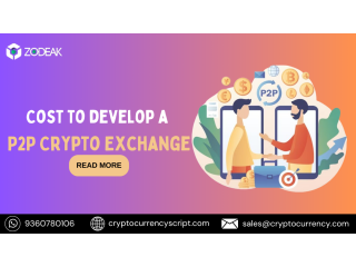 Cost to develop a P2P Crypto Exchange